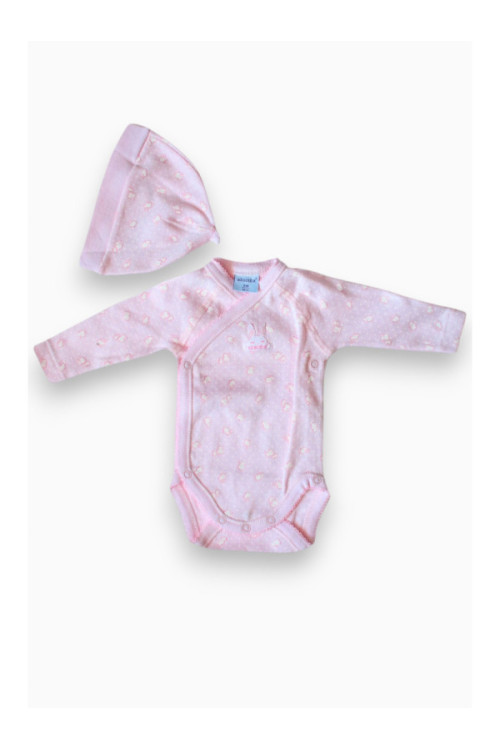 Absorba baby t-shirt with hat, pink