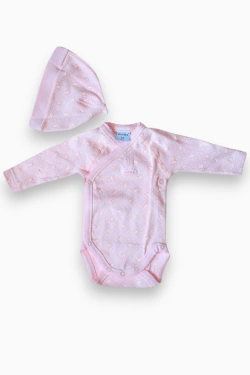 Absorba baby t-shirt with hat, pink