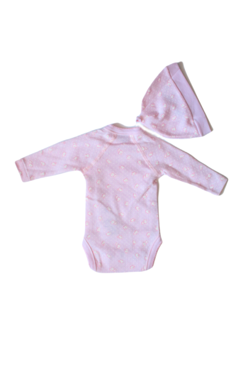 Absorba baby t-shirt with hat, pink