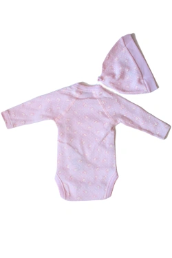 Absorba baby t-shirt with hat, pink