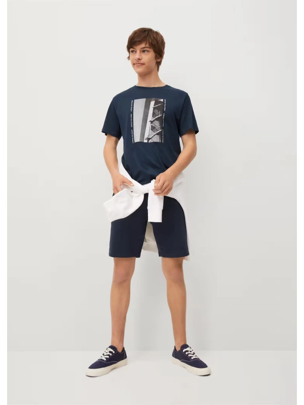 Mango Футболка размер M (170/80), цвет: синий