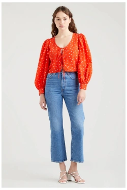 LEVI'S Fawn Tie Blouse, red