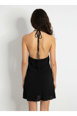 Weekday Halter Slip Dress, black