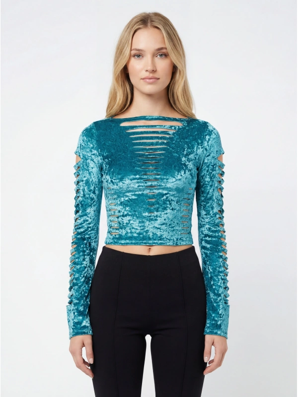 Jaded London Long-sleeved top, blue