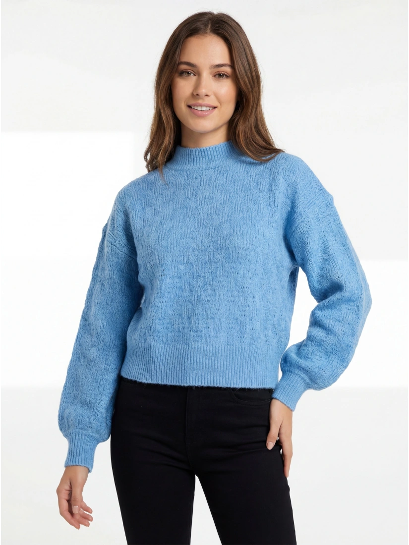 Vila VIIMA TURTLENECK Свитер, цвет: синий
