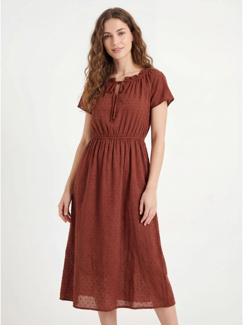 JDY JDLIVO Dress, brown