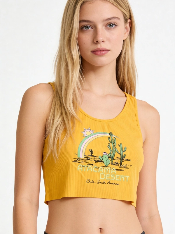 Cotton on Lühike topp, värv: kollane
