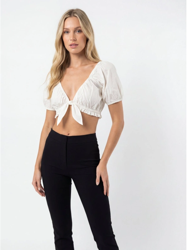 NLY TREND Crop top, white