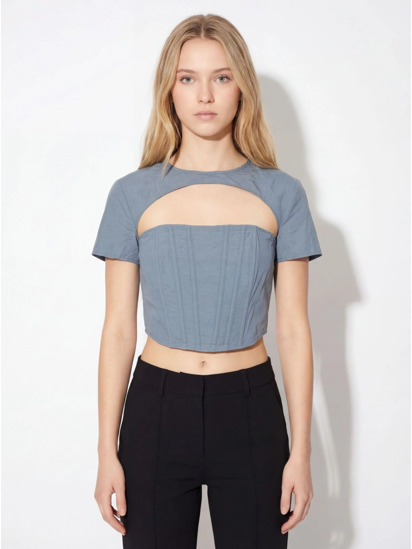 Missguided Korsetitopp, värv: sinine