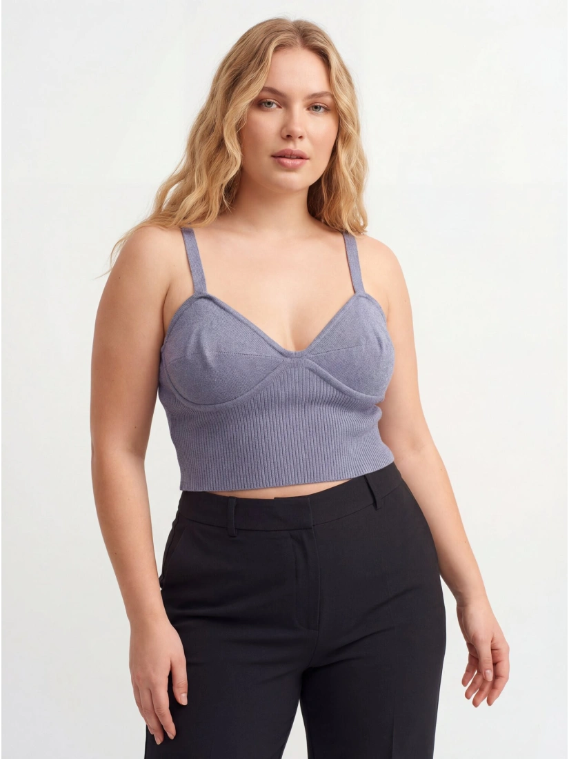 Missguided Lühike topp, värv: sinine