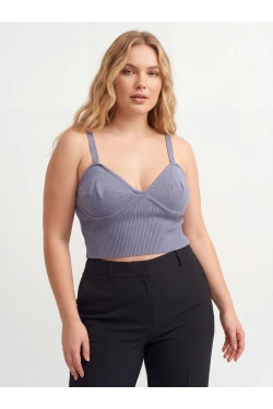 Missguided Lühike topp, värv: sinine