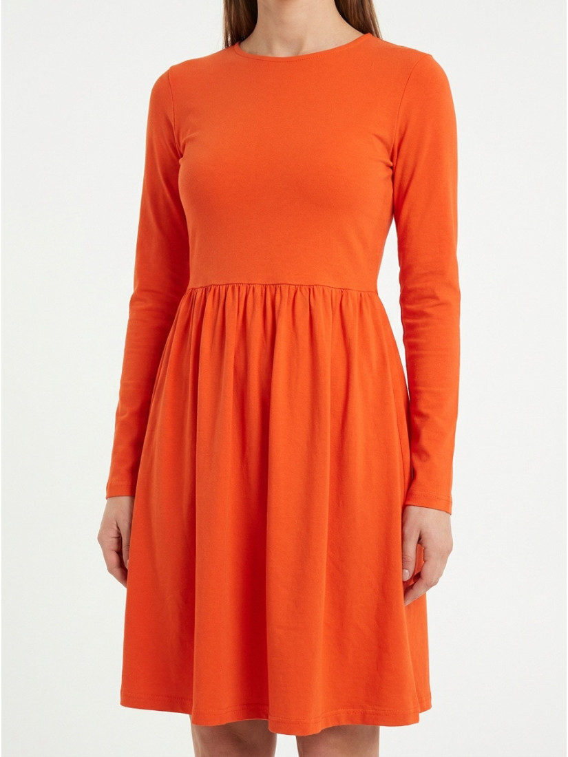 PIECES PCANGA LS SHORT BOATNECK Платье, цвет: красный