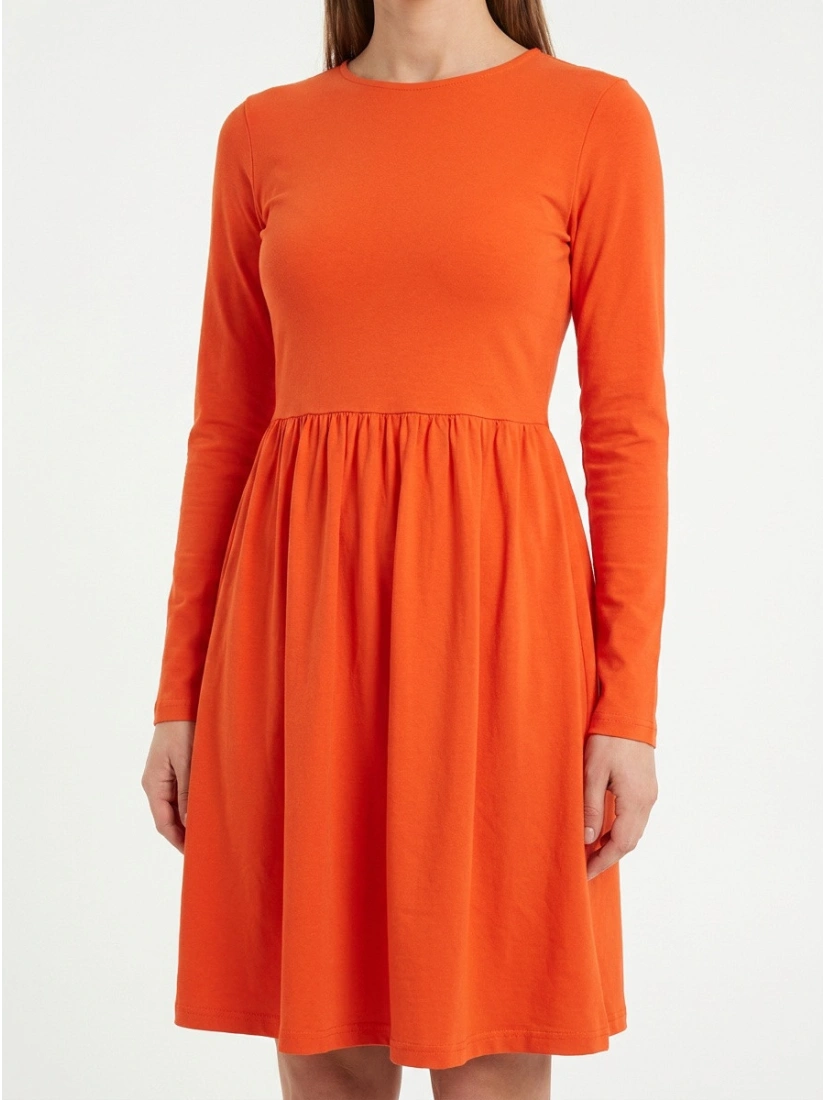 PIECES PCANGA LS SHORT BOATNECK Платье, цвет: красный