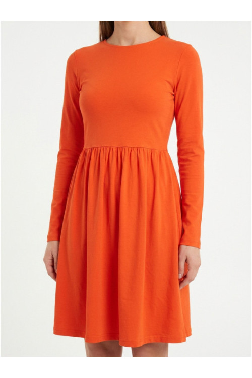 PIECES PCANGA LS SHORT BOATNECK Платье, цвет: красный
