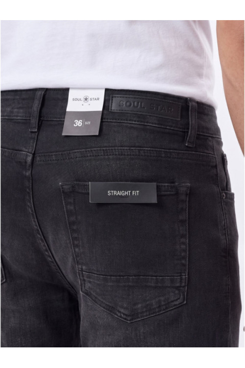 SOUL STAR straight fit Men's jeans, black