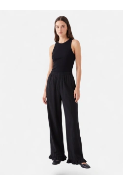 PIECES PCSARAH FRILL Pants, black