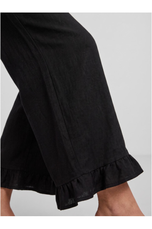 PIECES PCSARAH FRILL Pants, black