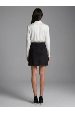 PIECES PCAMELIA FAUX HW SUEDE Юбка, цвет: чёрный