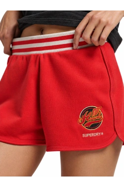 SUPERDRY Lühikesed püksid, värv: punane