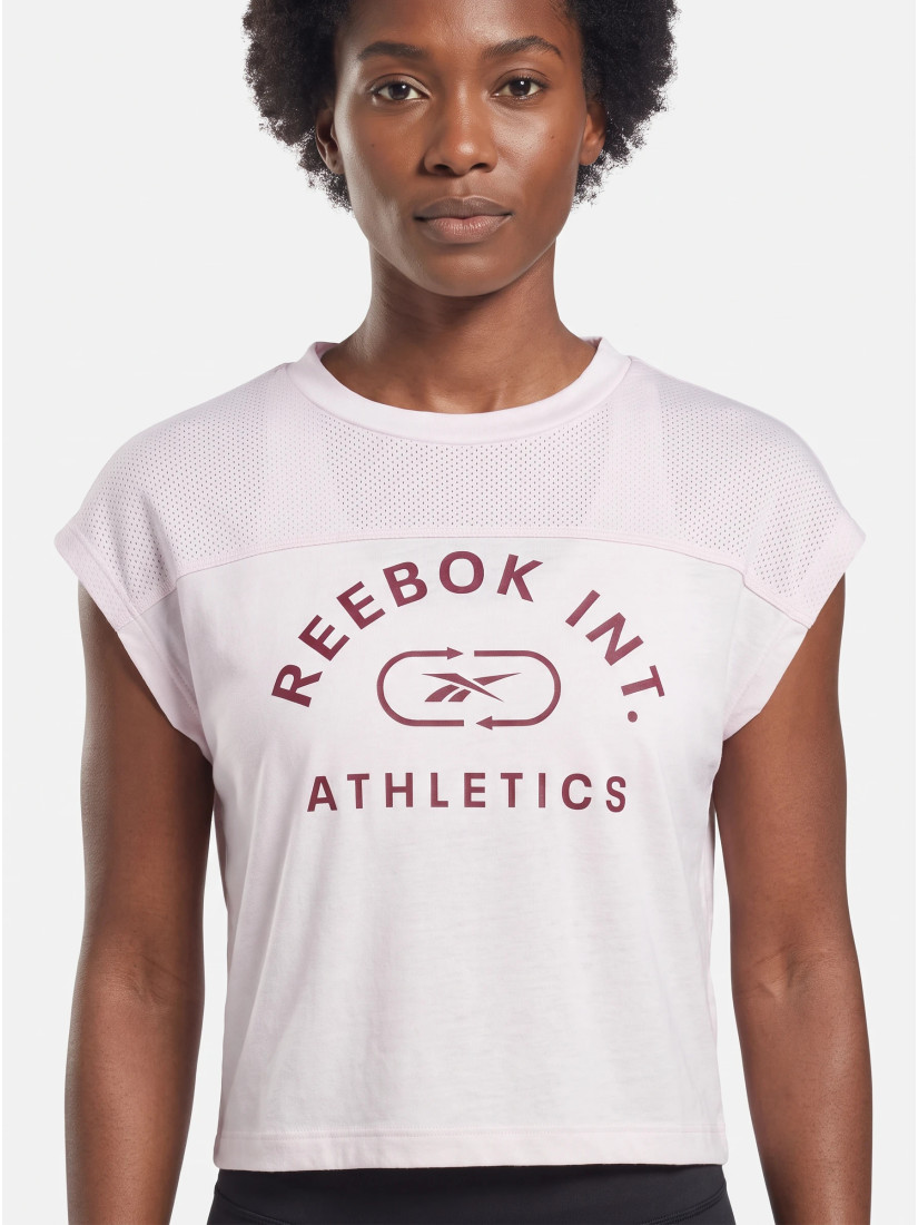 REEBOK Спортивная футболка, цвет: розовый