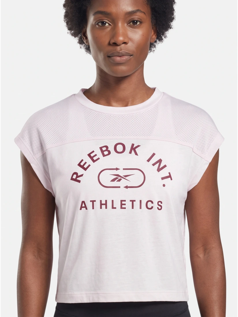 REEBOK Спортивная футболка, цвет: розовый