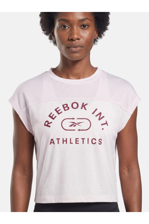 REEBOK Спортивная футболка, цвет: розовый