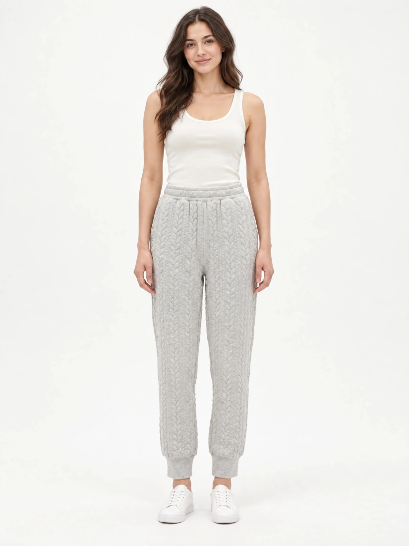 PIECES Pants PCKRANCI, grey