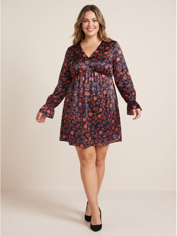 VIBIZ L/S V-NECK Dress