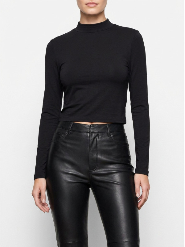 VMCILLE LS HIGH NECK CROPPED Long-sleeved top