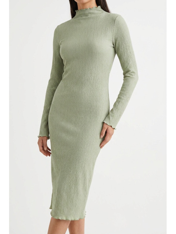 PCLALIMA LS MOCK NECK MIDI Dress
