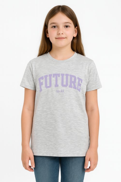 Girls' T-Shirt with "FUTURE" Print