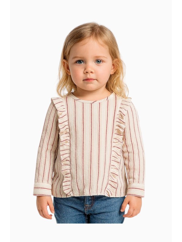 mini bonded cotton blouse