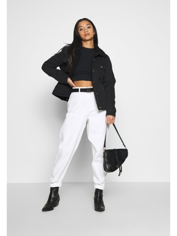 RIOT HIGHWAIST  MOM JEANS - white denim